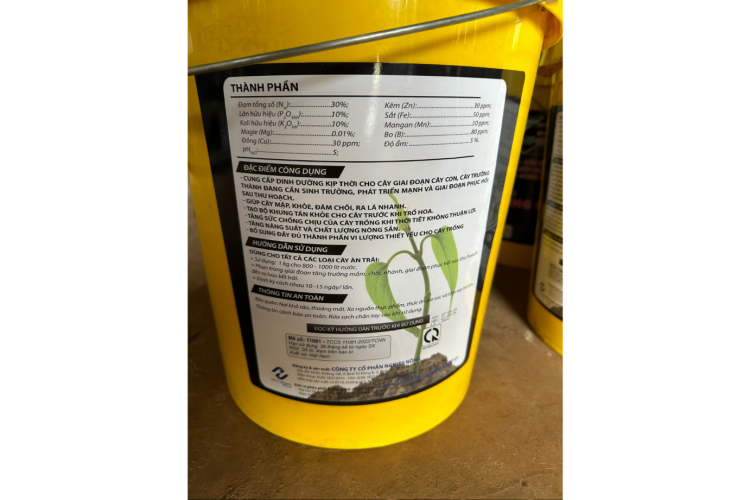 EPNON BUNG ĐỌT NPK 30-10-10 (XÔ 18KG)